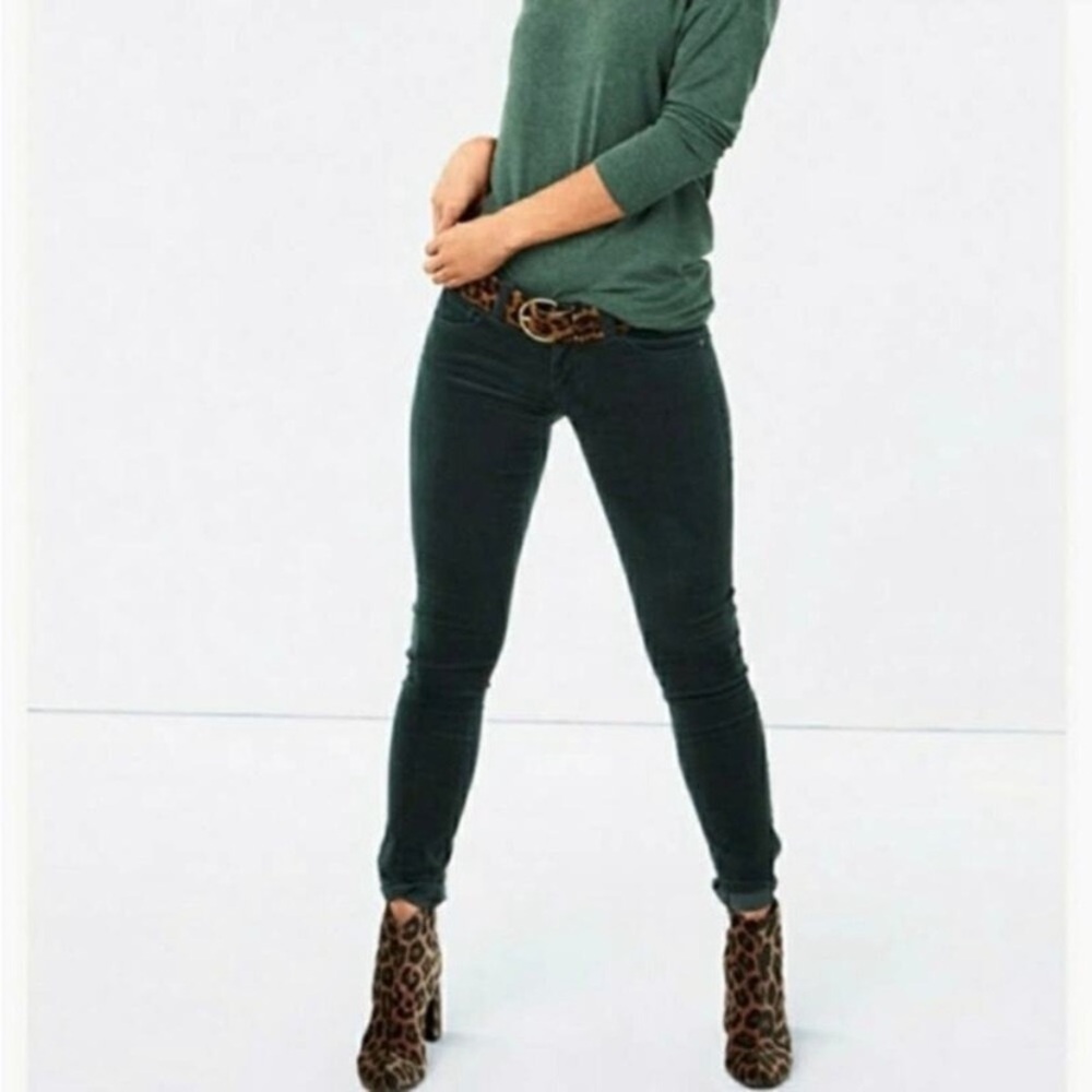 Cabi Skinny Cord Corduroy Pants  #3743 Forest Dark Green 10